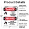 Signmission Storage Area Flammable Material Bilingual Danger Sign, Aluminum, 7in W x 10in L, 2PK OS-2PACK-DS-A-710-VS-1583 - alternate 5